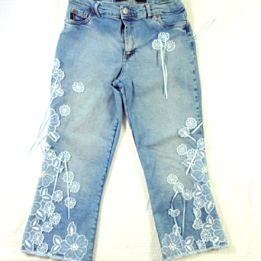 Luxury capris jeans